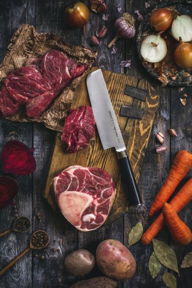 MO-V Nakiri kitchen knife Samura steel knives with perfect sharpness